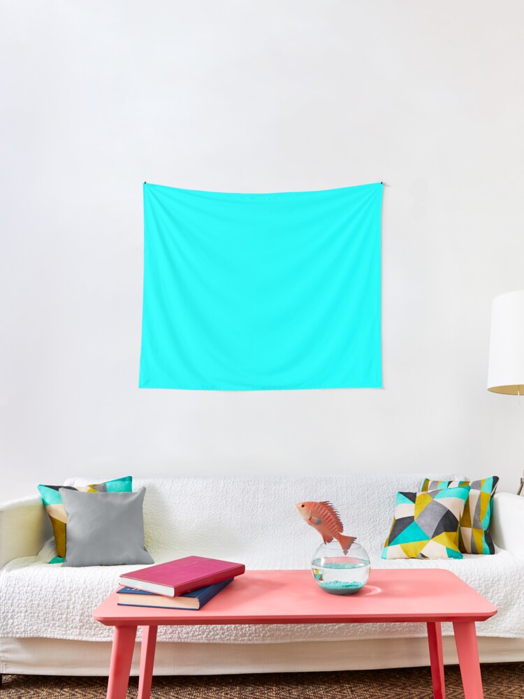 Cheapest Solid Cyan Aqua Color Wall Tapestry