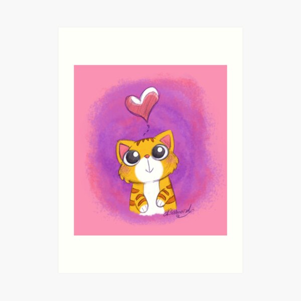 Purrfect Love! Art Print