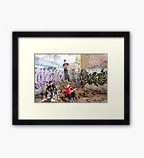Sydney Rockstarz among the rubbles Framed Print