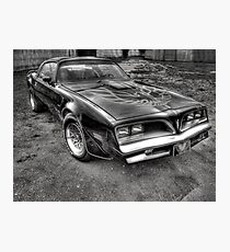 Black and White Trans Am Photographic Print
