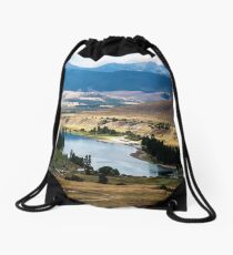 The Flathead River at Moiese, Montana, USA Drawstring Bag