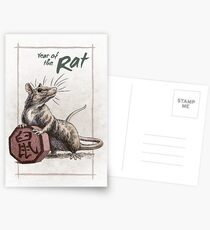 Chinese Zodiac - Year of the Rat Postcards