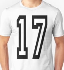 17, TEAM SPORTS, NUMBER 17, SEVENTEEN, SEVENTEENTH, ONE, SEVEN, Competition, Slim Fit T-Shirt