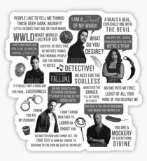 Lucifer Character Quotes Sticker