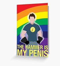 the hammer is... Greeting Card