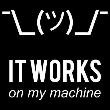 Aperçu de l'œuvre Shrug It Works On My Machine - Excuse du Programmeur - Design Blanc de ramiro