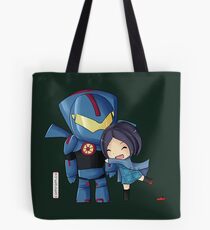 Pacific Rim- Mako Mori and Gipsy Danger Chibi by KlockworkKat Tote Bag