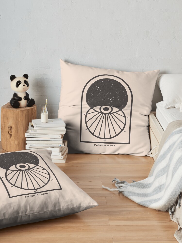 Alternate view of Space and Time Floor Pillow