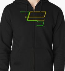 Tyne and Wear Metro Map Zipped Hoodie