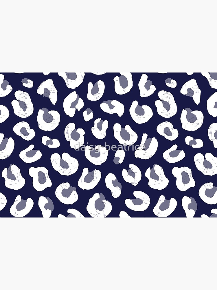 Leopard Print - Navy Blue and White by daisy-beatrice