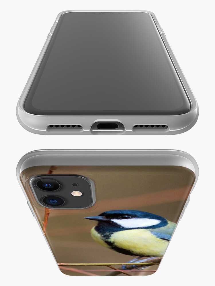 Alternate view of Great Tit (Parus Major) Perched in Woodland iPhone Case & Cover