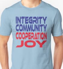 #OurPatriotism: Integrity, Community, Cooperation, Joy by André Robinson Slim Fit T-Shirt