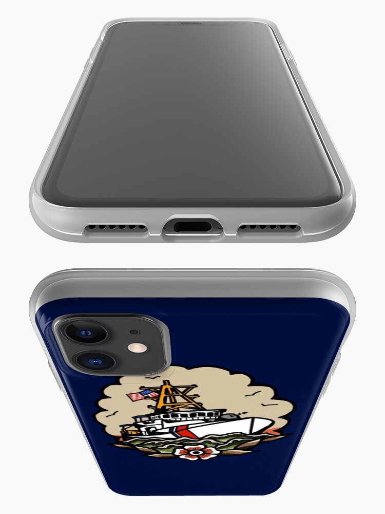 Alternate view of Underway Coast Guard Fast Response Cutter Traditional Tattoo Flash iPhone Case & Cover