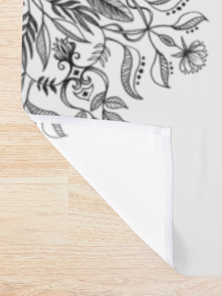 Alternate view of Thrive - Monochrome Mandala Shower Curtain