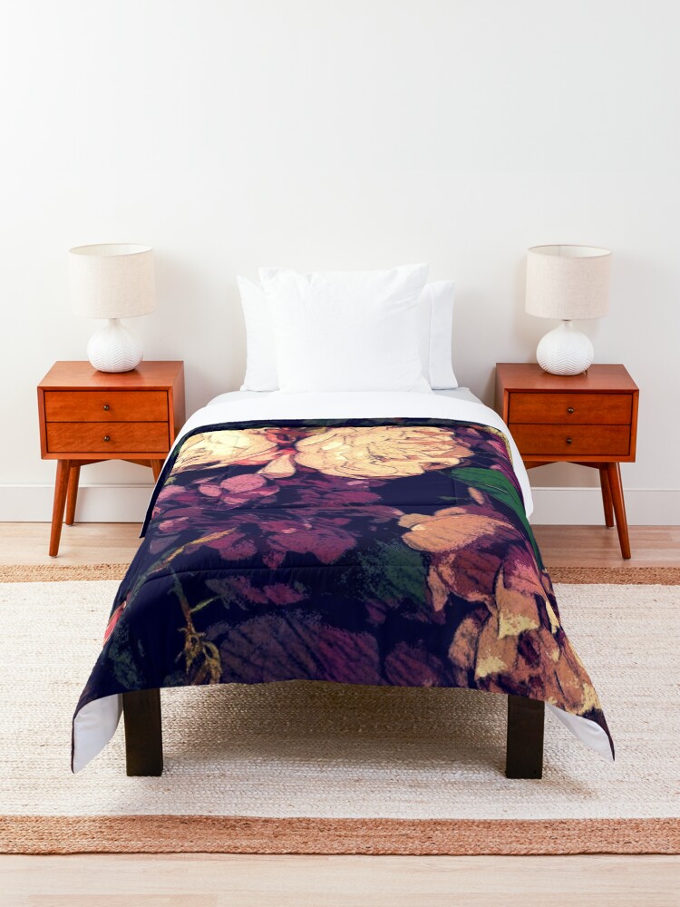 Alternate view of Shabby-chic Flower Bouquet digital painting Comforter