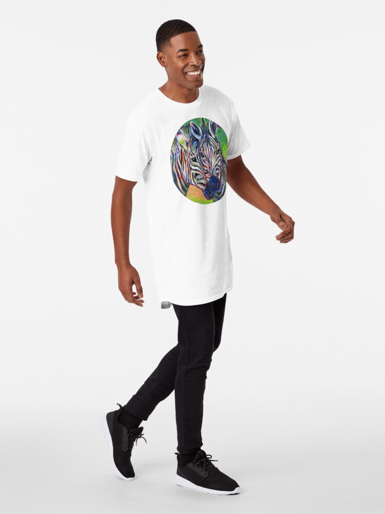 Alternate view of Zebras painting - 2012 Long T-Shirt