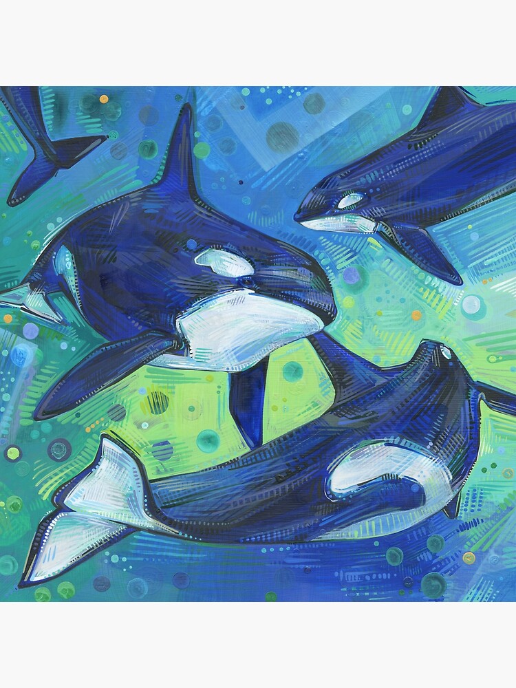Orcas painting - 2012 by gwennpaints