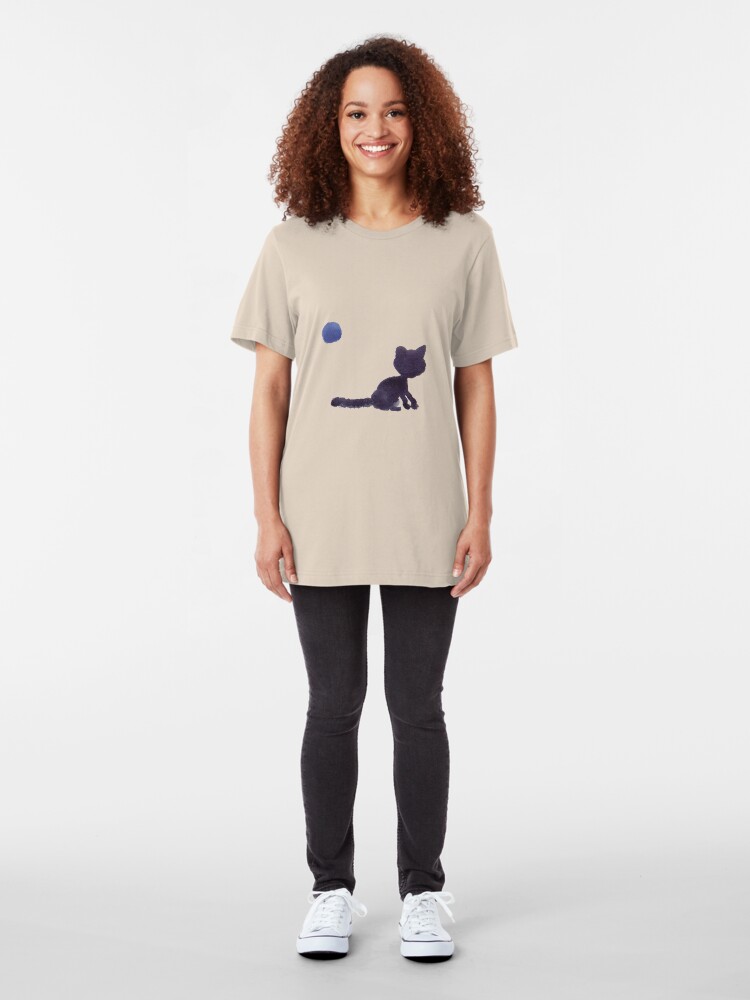 Alternate view of Blue cat Slim Fit T-Shirt