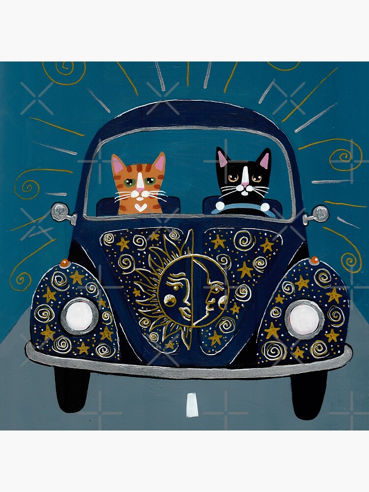 Sun and Stars and Moon Road Trip Cats by kilkennycat