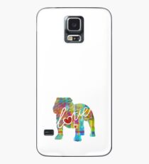 Englische Liebe der Bulldoggen- (Tyrann) - ein helles und buntes Aquarell-Art-Geschenk Hülle & Klebefolie für Samsung Galaxy