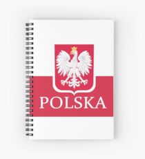 Patriotic Polish Polska Flag Spiral Notebook