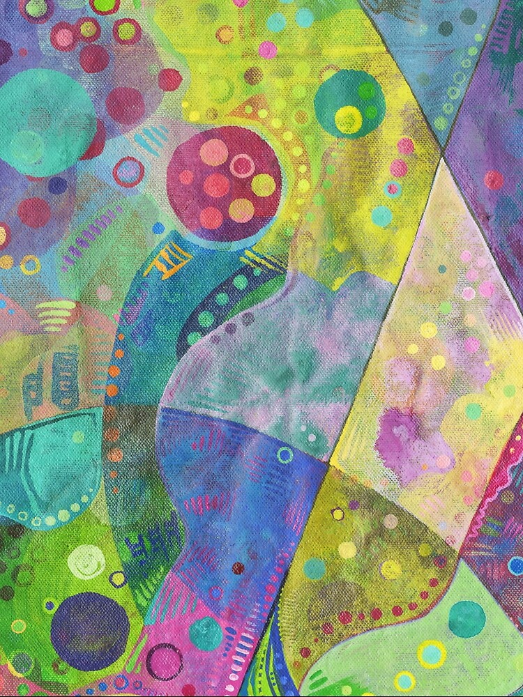 Abstract intersection painting - 2014 by gwennpaints