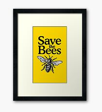 Save The Bees Beekeeper Quote Design Framed Print