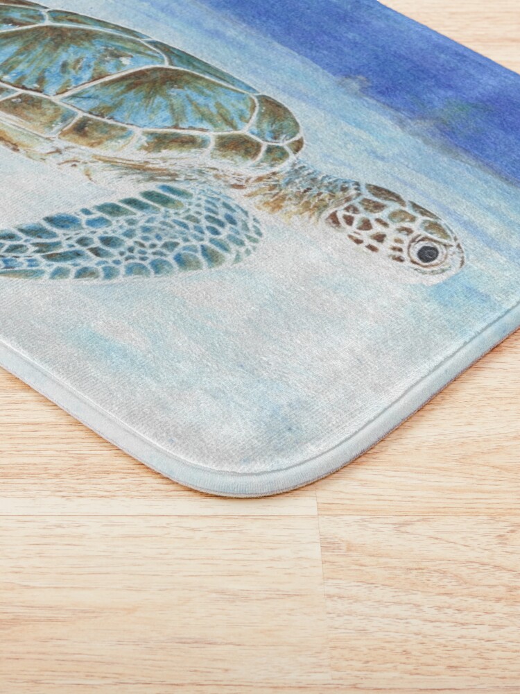 Alternate view of Sea turtle underwater Bath Mat