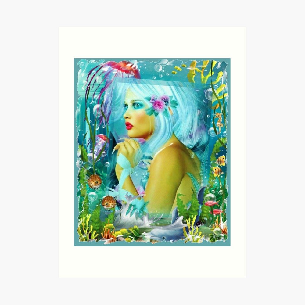 Mermaid Princess Art Print