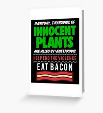 Funny Bacon Science Gift Periodic Table Apparel Greeting Card
