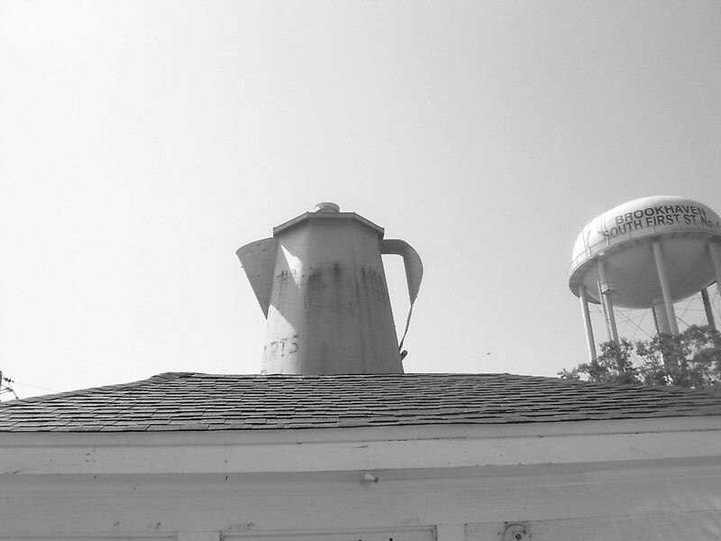 "The Coffee Pot & water tower (circa 1920's) Brookhaven, MS" by Dan