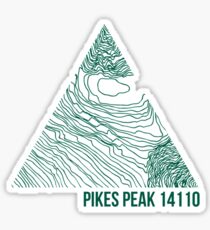Pikes Peak Topo Sticker