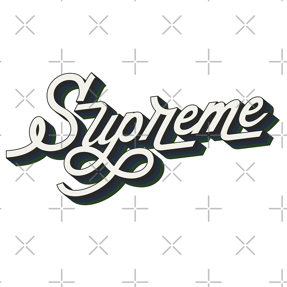 "Supreme Vintage Retro 70's Shaded Logo Design" by paperpark | Redbubble