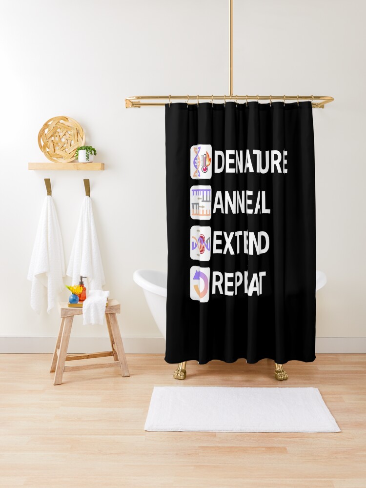 Pcr Steps Polymerase Chain Reaction Shower Curtain By Zit Zat