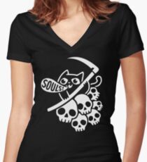 Katze hat deine Seele? II Tailliertes T-Shirt mit V-Ausschnitt