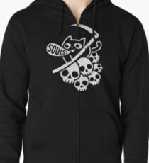 Sudadera con capucha y cremallera ¿El gato tiene tu alma? II