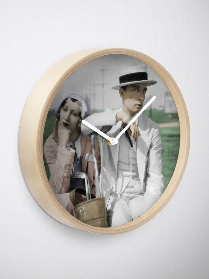 "Film legend Buster Keaton" Clock by princessbunhead Redbubble