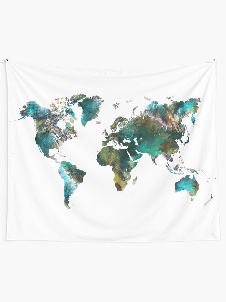 Alternate view of World Map tree #worldmap #map Wall Tapestry