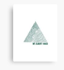 Mount Elbert Topo Canvas Print