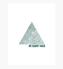 Mount Elbert Topo Photographic Print