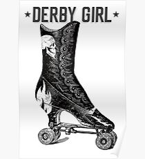 Vintage Roller Derby Girl Poster