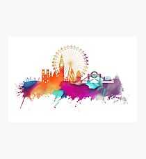 London skyline watercolor Photographic Print