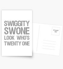 Swiggity 21st Birthday Postcards