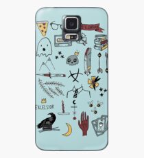trc doodles blue background Case/Skin for Samsung Galaxy