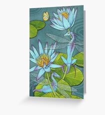 Dragonflies and Lotus Greeting Card