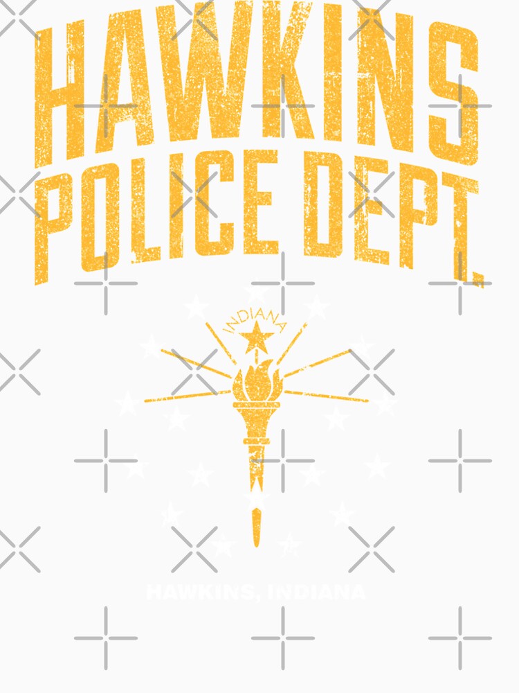 hawkins police department t shirt