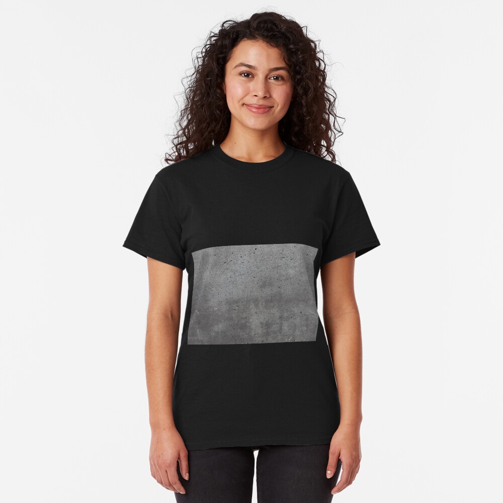 Grey textured concrete wall exterior Classic T-Shirt