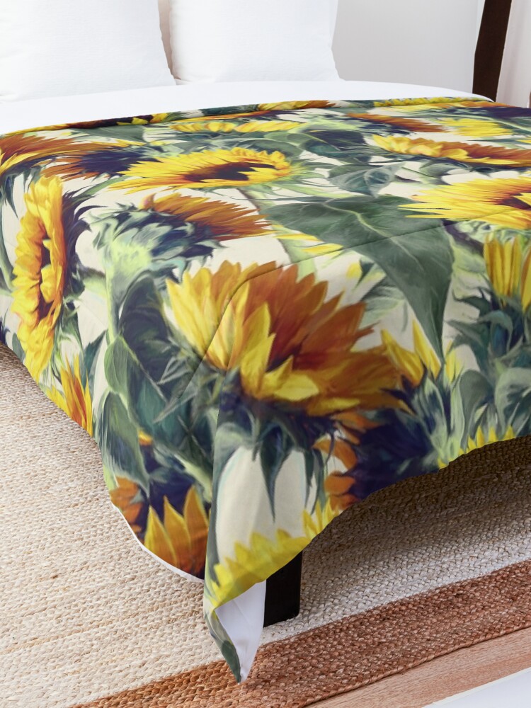 Alternative Ansicht von Sonnenblumen für immer Tagesdecke