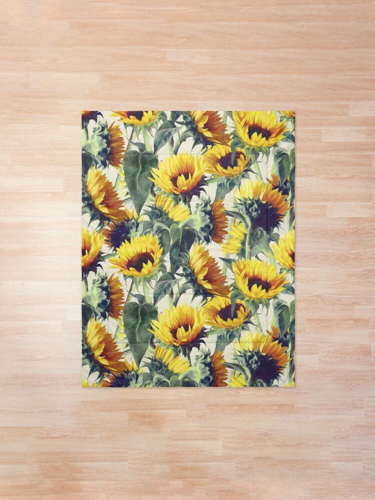 Alternative Ansicht von Sonnenblumen für immer Tagesdecke