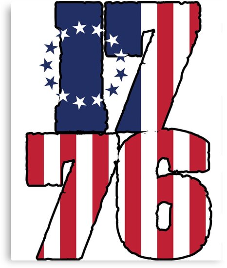 "1776 USA Flag Design" Canvas Print by kudostees | Redbubble